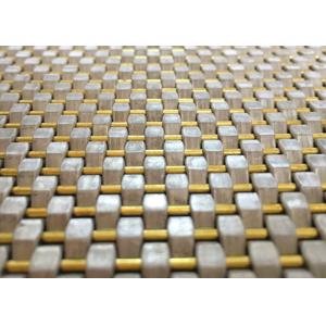 Brass Crimped SS Woven Wire Mesh Cladding Facade PVD Surface
