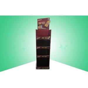 OEM / ODM Four Shelf Cardboard Display Stands , Bear Cardboard Advertising