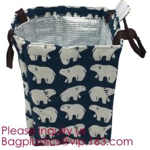 Portable Waterproof Cartoon Flamingo Animal Print Foil Inside Thermal Insulation