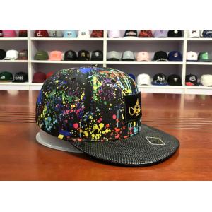 Polyester Sublimation Flat Brim Snapback Hats Custom Tie Dye Trucker Cap