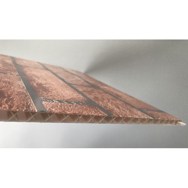 Brick Decorative Plastic Wall Panels Hot Stamping X Hollow Core Structure