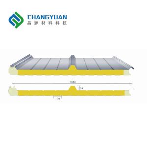 China OEM Polyurethane PU Sandwich Roof Panel With Sound Insulation on sale