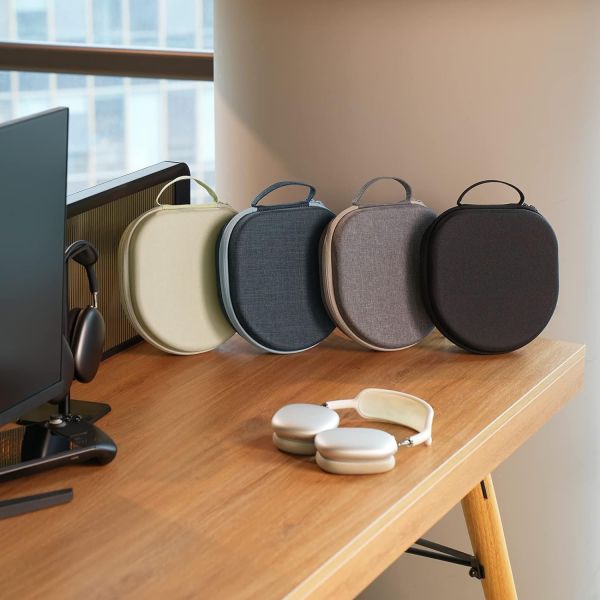 Smart Case for Apple AirPods Max Supports Sleep Mode, Hard Organizer Portable Carry Travel Cover Storage Bag