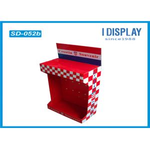 Retail Shop Cardboard Peg Hook Display Rack / Pop Up Cardboard Display Stands