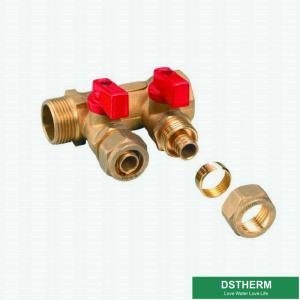 Four Ways Brass Water Separators Manifolds For Pex Pipe Customized Logo For Hot