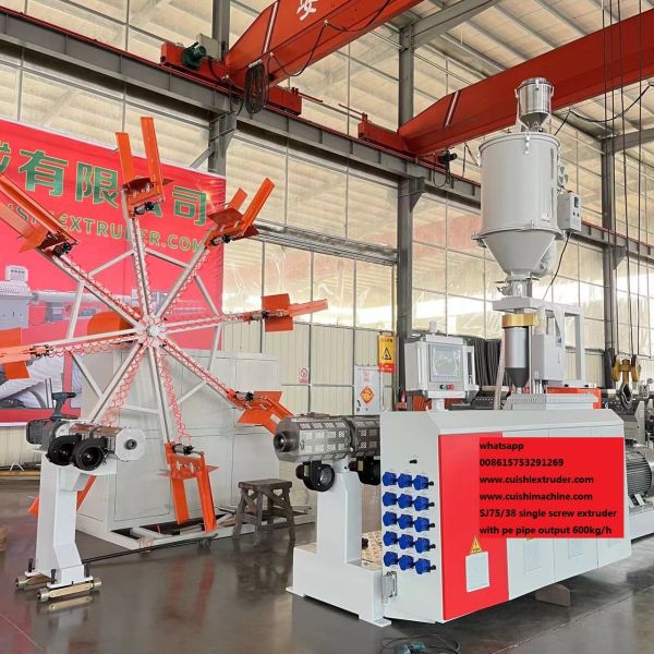 HDPE Plastic Extrusion Machinery Solid Wall Pipe Extrusion Production Line
