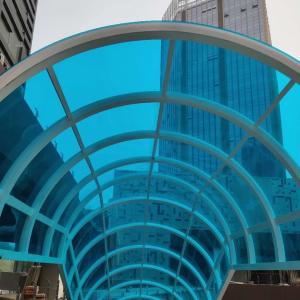 Blue Polycarbonate Solid Sheet Smooth Surface 100% Virgin Polycarbonate Resin