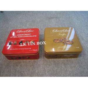 155mm Large Chocolate Candy Tin Box With Printing And Embossing