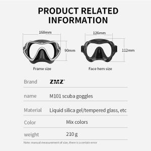 Transparent Freedive Bifocal Scuba Diving Mask For Adult Customized