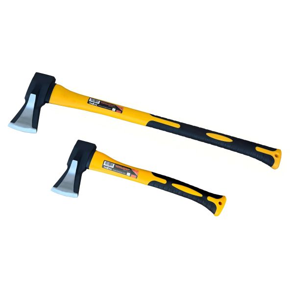 Chopping axe with fiberglass handle