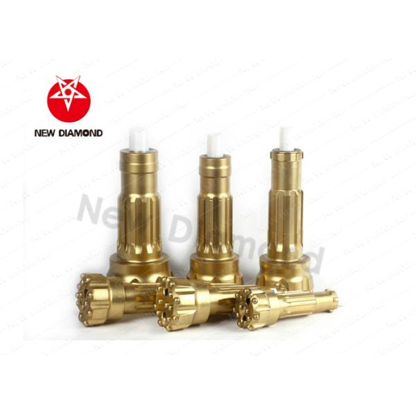 Durable DTH Water Well Drill Bits , 2 Air Holes Rock Drill Head Wear Resistance