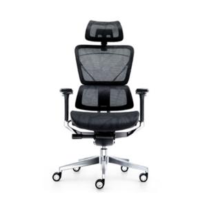 China Black S Shaped Backrest Mesh Swivel Office Chair With Head Pillow on sale