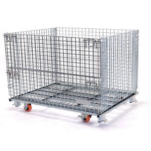 Customized Large 800kg Wire Mesh Storage Cages Foldable Stainless Steel