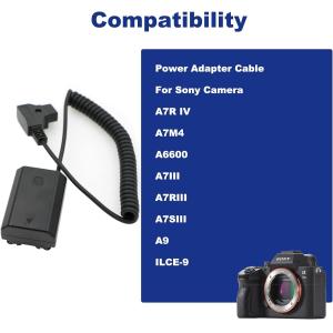 Alvin's Sony NP-FZ100 D-Tap Coiled Dummy Battery for A7/A9/FX3 Series