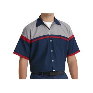 Summer Blend Cotton Uniform Work Shirts Customization Embroidery