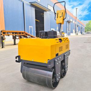 Cheap 500KGS Walk Behind Vibratory Road Roller Gasoline Mini Double Drum
