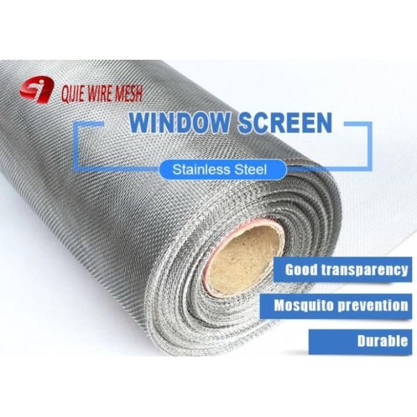 Powder Coated Insect Window Screen / Door Screen , Stainless Woven Mesh