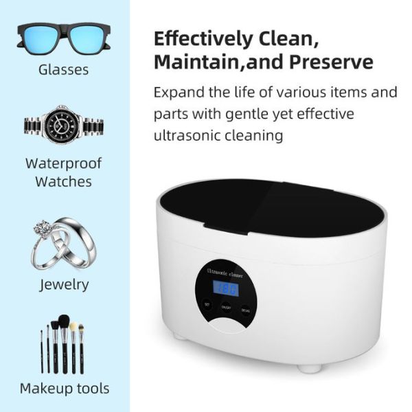 Skymen JP-895 600ml Ultrasonic Jewelry Cleaner 40KHz 30min Timer