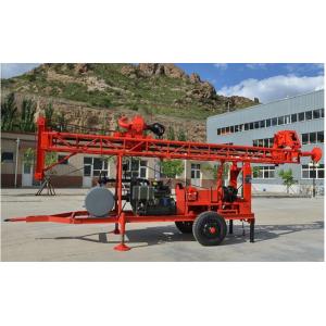 200m Depth Water Well Drill Rig Trailer Mounted Diesel Engine