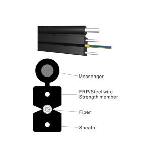 Wholesale Steel Strength FRP FTTH Drop Cable LSZH LSZH HDPE Jacket PE PVC With 0.45mm Steel Wire from china suppliers