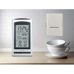 Wireless Weather Station With Temperature Barometric Humidity Alarm Clock And