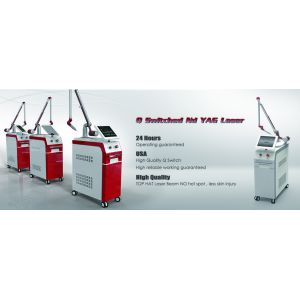 China 10HZ Multifunctional salon use skin rejuvenation laser tattoo removal machine q switch nd yag laser on sale