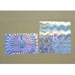 Polyester Film Holographic Security Stickers With Rainbow Flower Effect