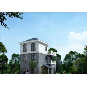 Light Steel Prefab Modular Homes / 3 Story Custom Factory Built Homes