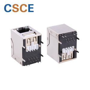 Shielded 8 Pin USB To RJ45 Connector , Gigabit Modular Jack RJ45 To USB