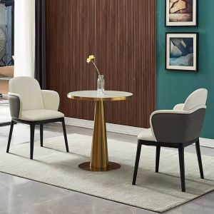Modern Round Marble Negotiating Table For Hotels And Coffee Stores