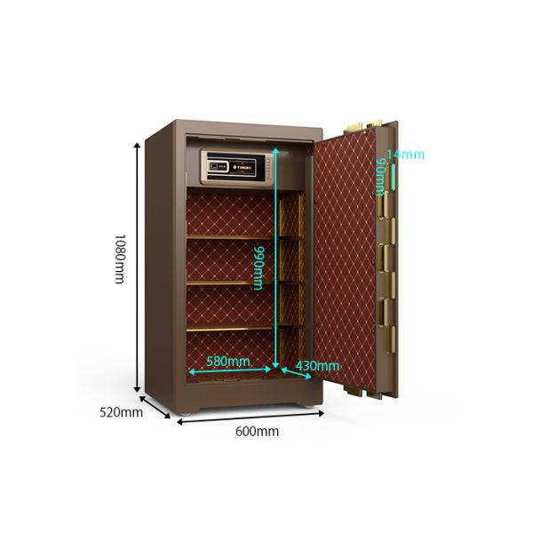 H1080mm Commercial Safe Box with 4 Open Ways for Money Jewelry Cash Document