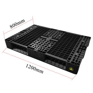 Antistatic Stacking ESD Plastic Pallets For Industry 1200*800*140mm