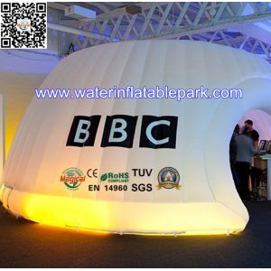 Indoor Exhibition Round Inflatable Lighting Tent , Solar Power Tent