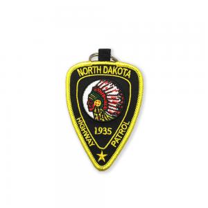 Wholesale Motorcycle Embroidered Key Chain Rings Chenille Ironing Backing OEM from china suppliers