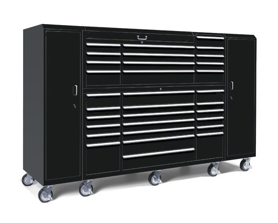 42'' Professional Tool Middle Cabinet with Silver Finish and 1.0/1.2/1.5mm