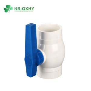 Fixed Ball Valve for Water System PVC Plastic Yellow Handle Socket Straight