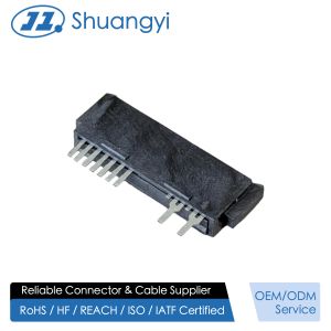 High-Reliability SATA 13Pin 180° Solder-Type Wire Female Connector 1.27mm Pitch