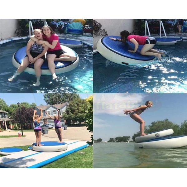 Multi Purpose Mini Trampoline Inflatable Sports Games / Airspots Inflatable Air Tumble Track