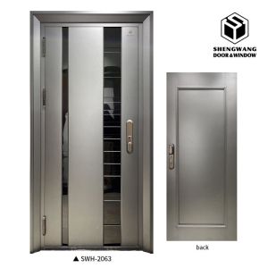 China 60mm And 70mm Thickness Aluminium Door For Room Apartment With Fire Rated Steel Door on sale