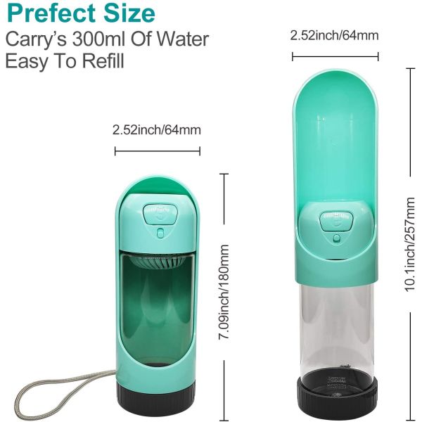 300ml Ourdoor ABS Foldable Dog Water Bottle
