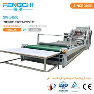 GW-1450L Full Servo Corrugated Cardboard Paperboard 5 Ply Flute Laminator