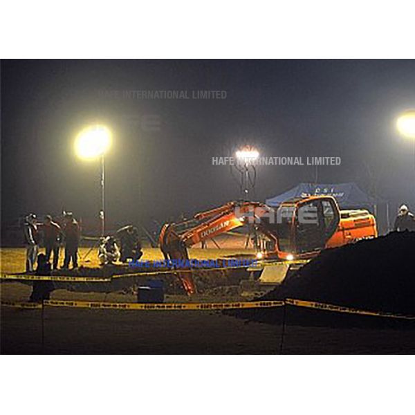 Fire Safety White Emergency Lights HAFE With 575W HMI Lamp Heavy Duty Construction