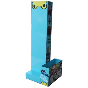 Blue Color Cardboard Shipper Display For Department Store Flat Packing