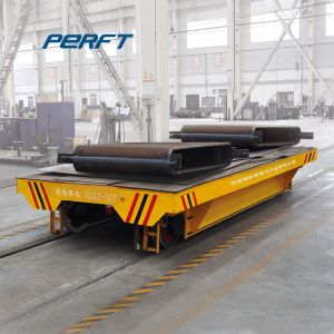 Flatbed Material Handling Electric 3t Rail Transfer Cart Heavy Duty