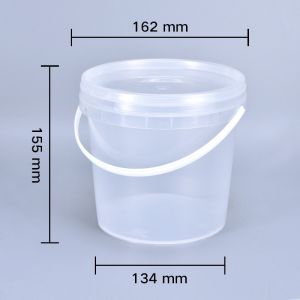 2L Capacity Plastic Pail With Lid for Cheese and Cream Storage Food Grade