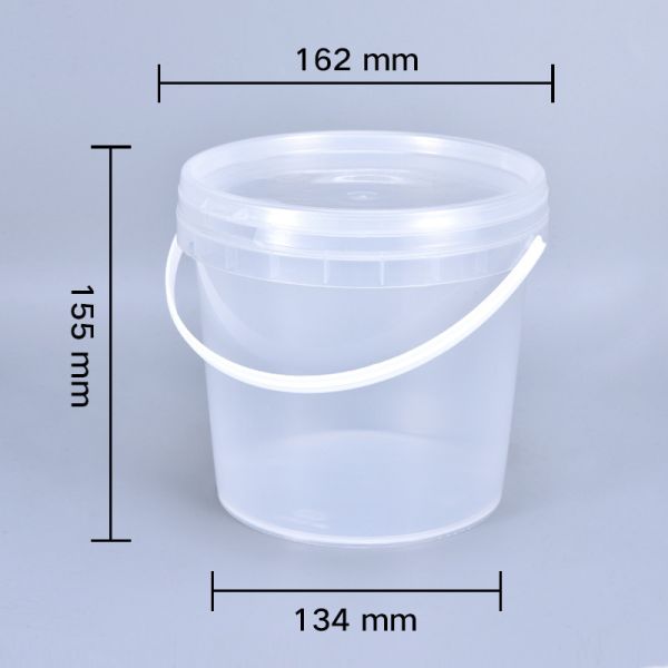 2L Capacity Plastic Pail With Lid for Cheese and Cream Storage Food Grade