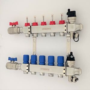 Colector para piso radiante . Colector Inox 1" Suelo Radiante