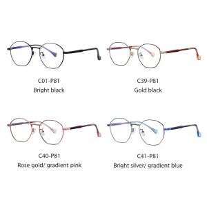 145 Millimeter Acetate Metal Glasses Frame Computer Blue Light Blocking