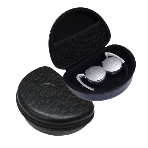 Quality Foldable Headphone Protective Case , Black EVA Foam Earbud Carrying Case for sale