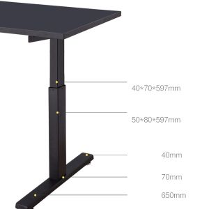 Custom Children's Black Wooden Furniture Adjustable Height Study Table for Home